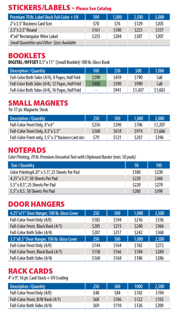 offset printing services